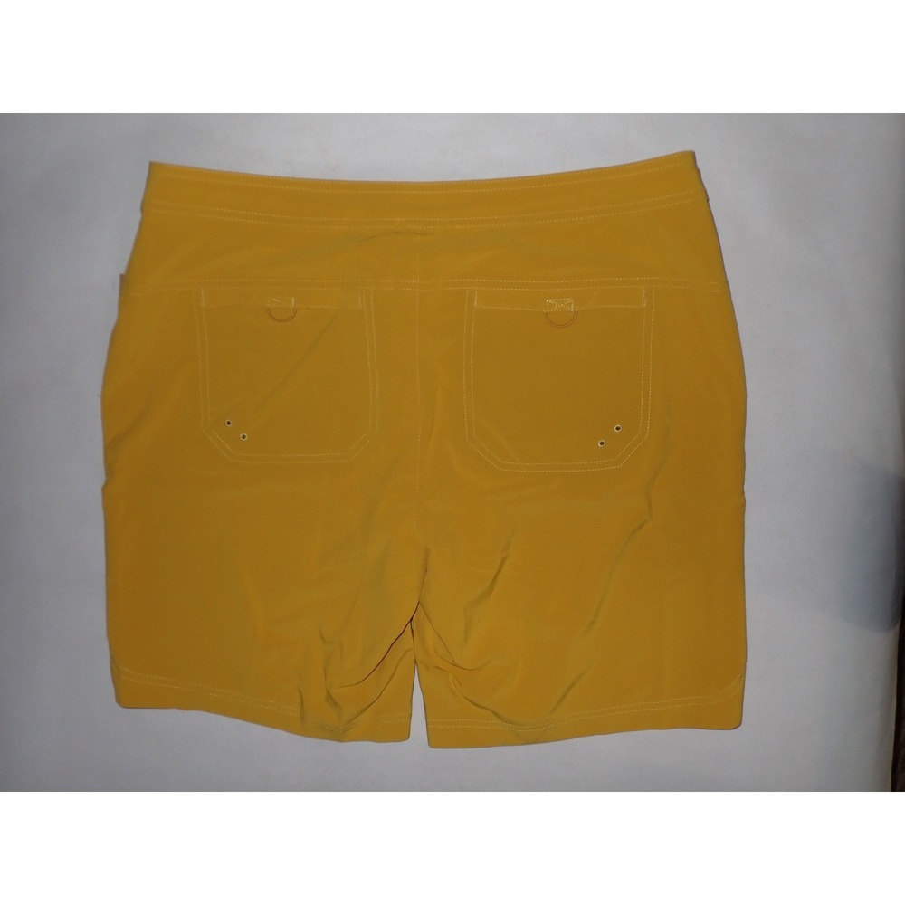 Title Nine Women's Rogue Short 9" Mustard Yellow Hiking Outdoor Shorts Size 14 - Picture 5 of 6
